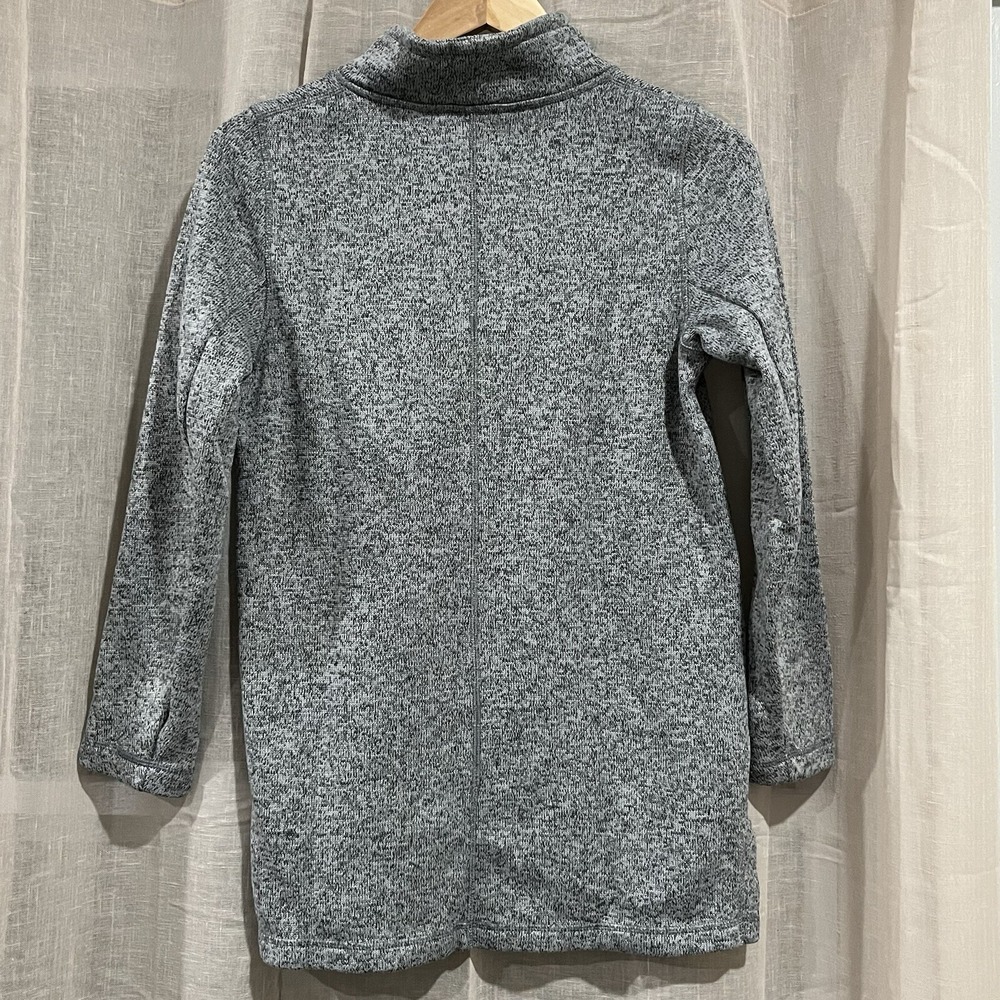 Womens Lands End Sport Gray Tunic Sweatshirt With High Neckline Long Sleeve Sm - Picture 8 of 10